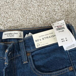 Abercrombie & Fitch Ultra High Rise Jeans in Dark Blue